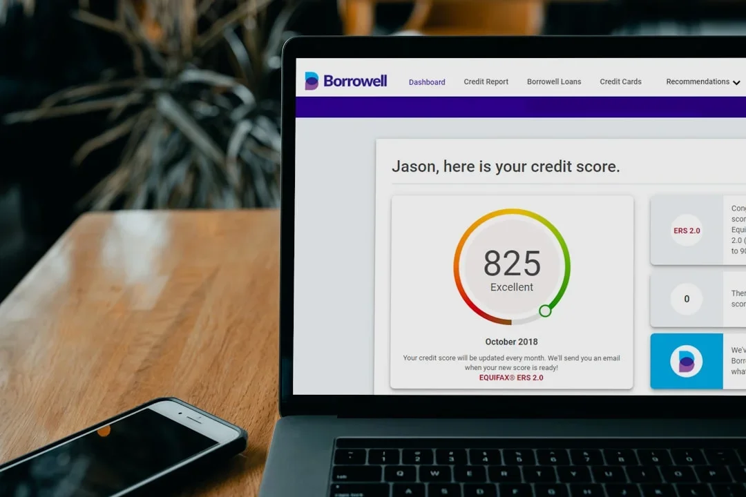 Person checking credit score on smartphone with upward trending graph